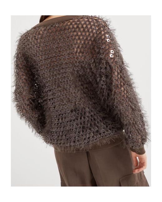 Brunello Cucinelli Brown Brushed Sweater