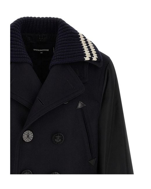 DSquared² Blue Long Sleeve Jacket for men