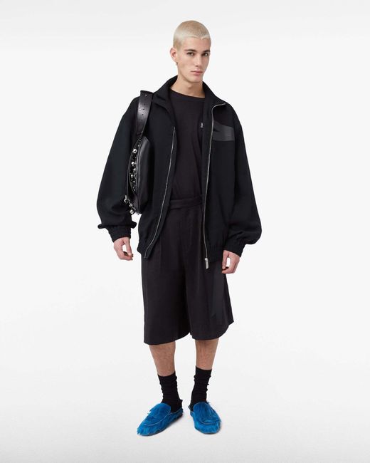 Gcds Blue Logo-Tape Bomber Jacket for men