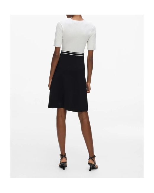 Karl Lagerfeld White Cable-Knit A-Line Mini Dress