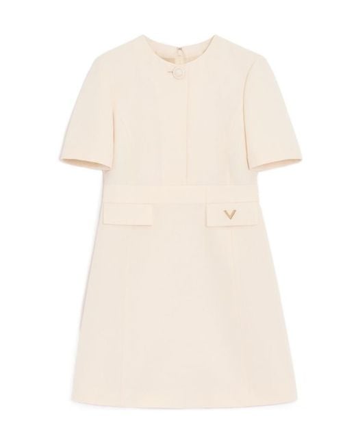 Valentino Natural Crepe Couture Short Dress