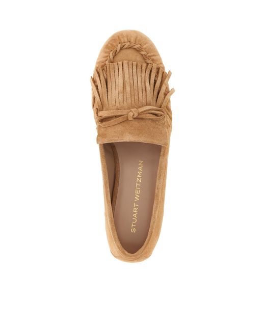 Stuart Weitzman Brown Flat Loafers