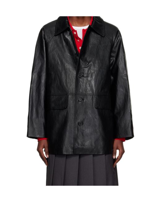 DUNST Black Lily Button-Fastening Shirt Jacket