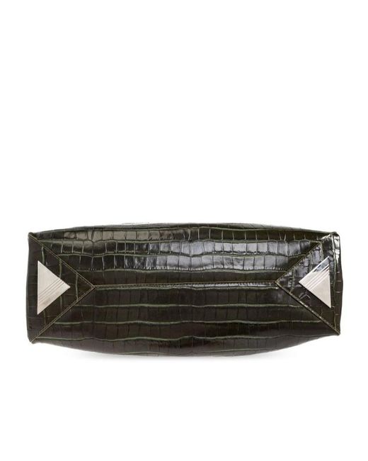 The Attico Black The La Passeggiata Embossed Medium Bag