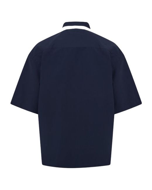 Gucci Blue Logo Short Sleeve Shirt for men