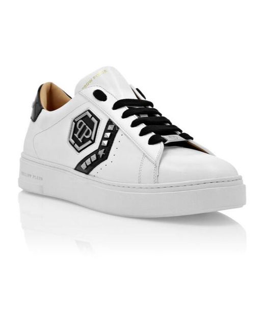 Philipp Plein White Round-Head Sneakers for men