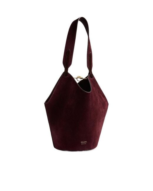 Khaite Red Lotus Mini Tote Bag