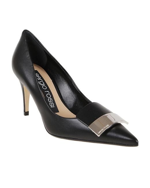 Sergio Rossi Black Sr1 75Mm Pumps