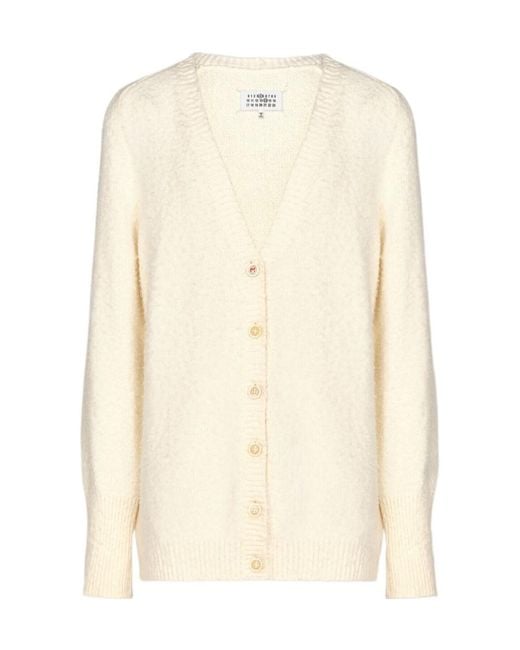 Maison Margiela Natural Oversized Knitted Cardigan