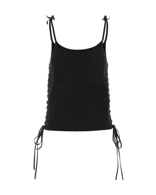 Balenciaga Black Cotton Tank Top
