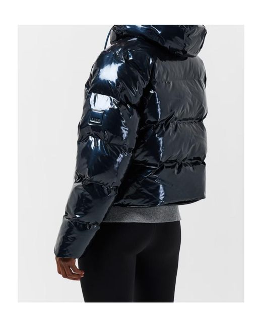 Rains Blue Alta Short Puffer Jacket
