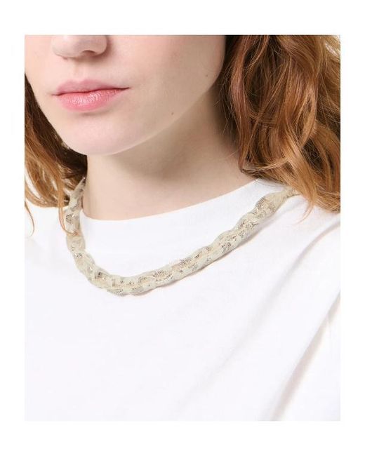 Our Legacy White Lace Ladon Ring Detailed Chain for men