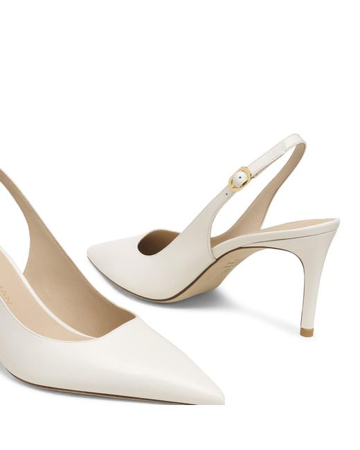 Stuart Weitzman White Stuart Power Slingback 75
