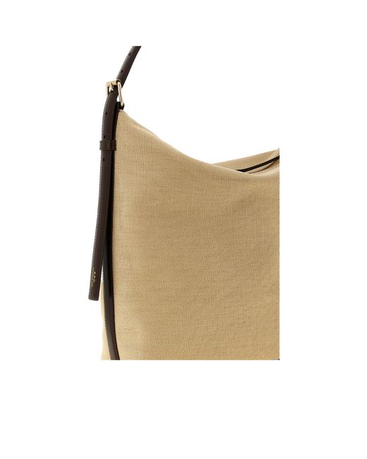 A.P.C. Natural Vera Canvas Shoulder Bag