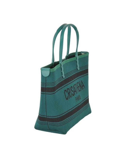 Crisathena Green Small Handle Shoulder Bag
