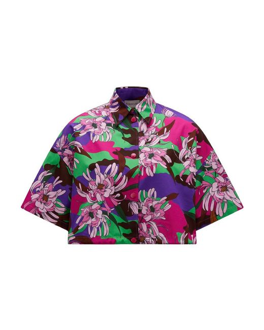 Moncler Pink Printed Cotton Shirt