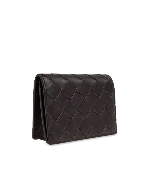 Bottega Veneta Black Intrecciato Business Card Case for men