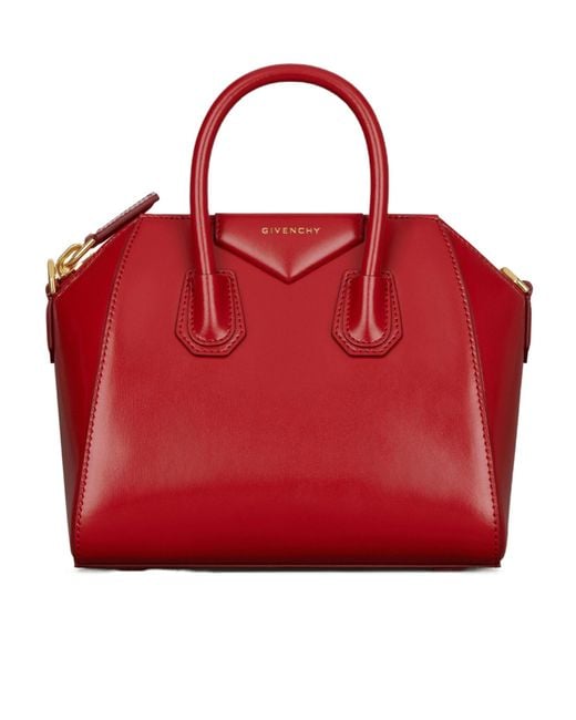 Givenchy Red Antigona Mini Top Handle Bag