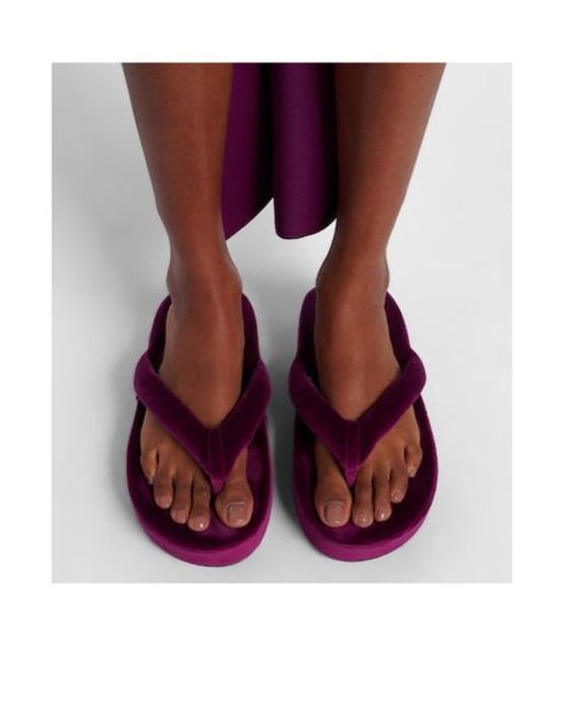 Balenciaga Purple Platform Thong Sandals