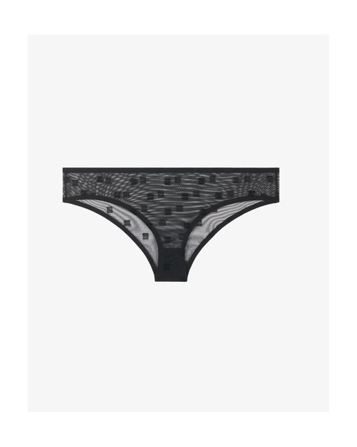 Givenchy White 4D Logo Motif Velvet Briefs