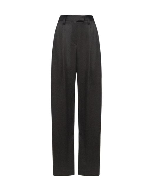 Brunello Cucinelli Black Casual Trousers With Belt Loops
