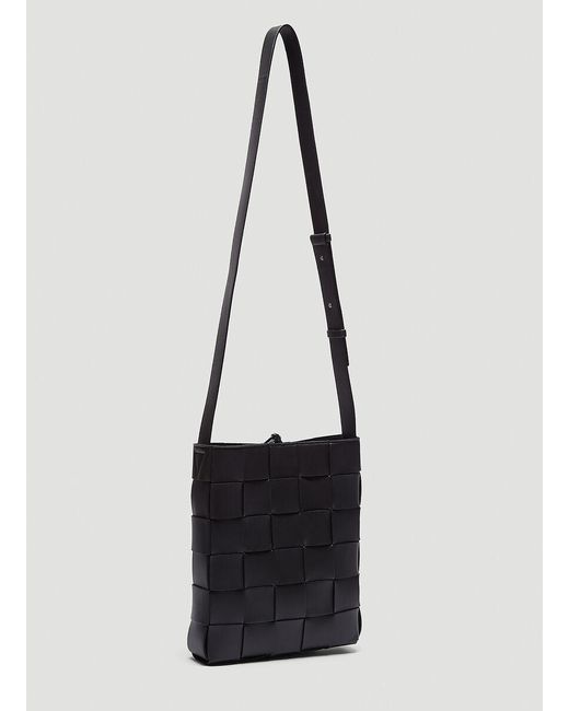 Bottega Veneta Black Cassette Messenger Bag