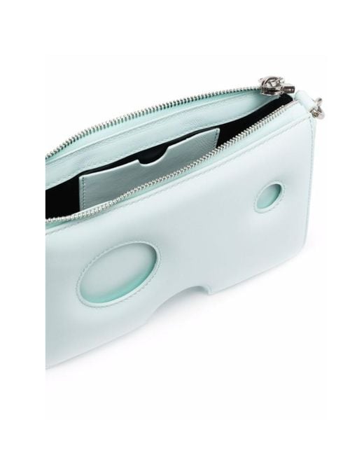 Off-White c/o Virgil Abloh Blue Burrow-20 Leather Shoulder Bag
