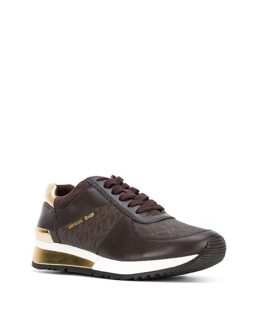 MICHAEL Michael Kors Brown Michael Kors Allie Logo Sneakers