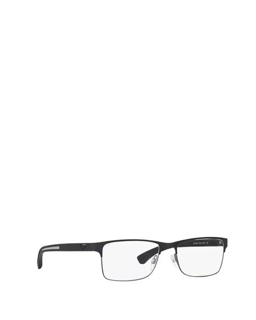 Emporio Armani White Rectangualr Frame Glasses for men