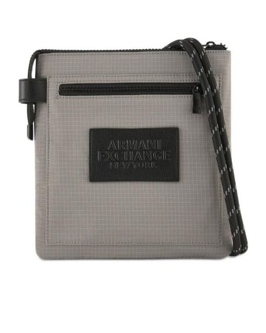 ARMANI EXCHANGE Gray Shoulder Bag With Drawstring for men
