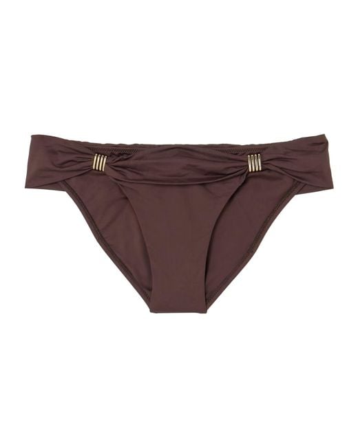 Melissa Odabash Brown Mid-Rise Bikini Bottoms
