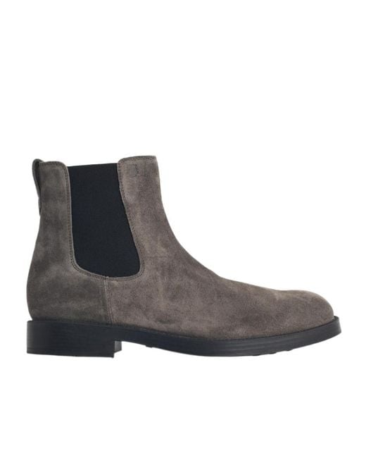 Tod's Brown Round Toe Chelsea Boots for men