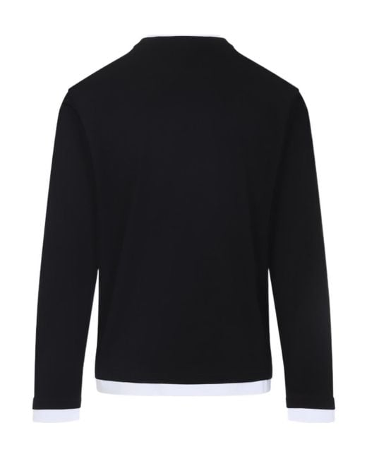 Prada Black Double-Layered Long-Sleeved T-Shirt for men