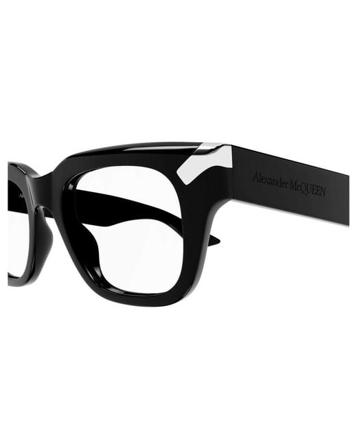 McQueen White Eyewear Square Frame Glasses for men