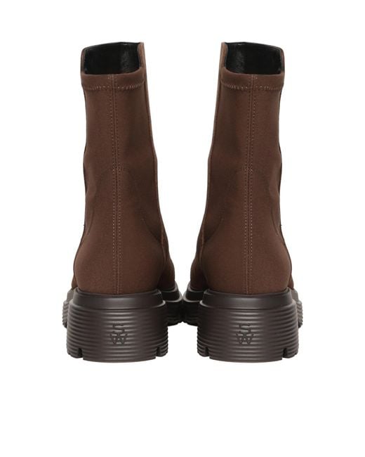 Stuart Weitzman Brown Round Toe Ankle Boots