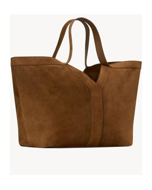 Saint Laurent Brown Y Top Handle Bag
