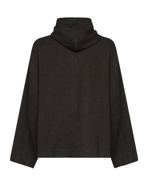 Uma Wang Black Long-Sleeve Single-Breasted Jacket for men