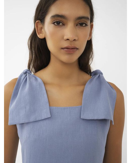 Chloé Blue Chloé Bow-Detailed Sleeveless Dress