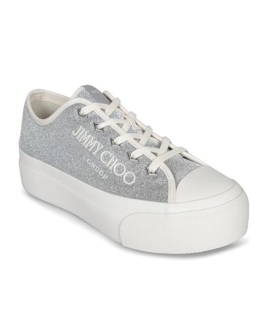 Jimmy Choo Gray Palma Maxi Sneakers