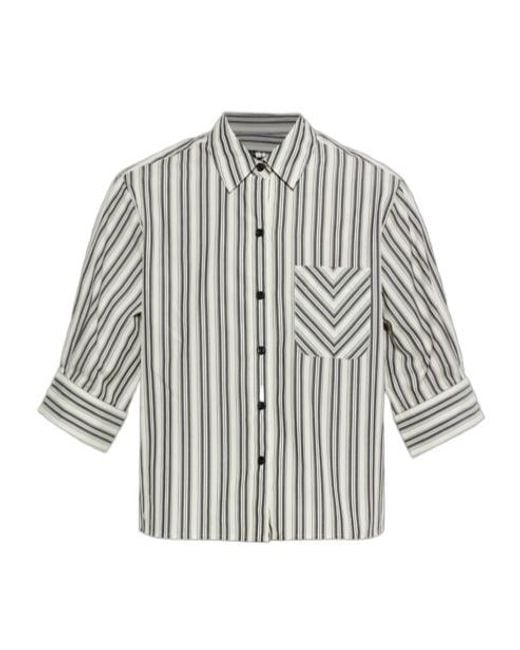 Rag & Bone Gray Striped Shirt