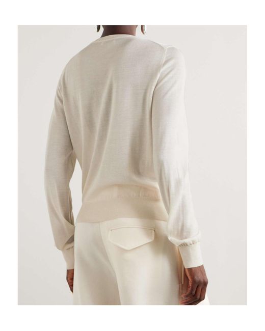 Wardrobe NYC White Fine-Knit Jumper