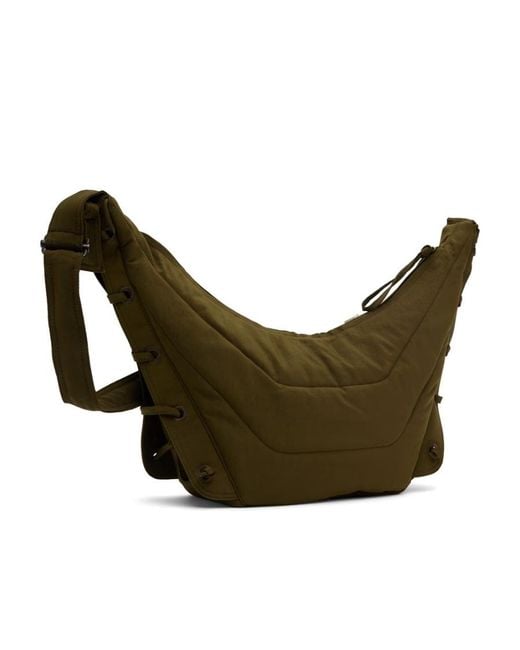 Lemaire Green Medium Soft Game Shoulder Bag for men