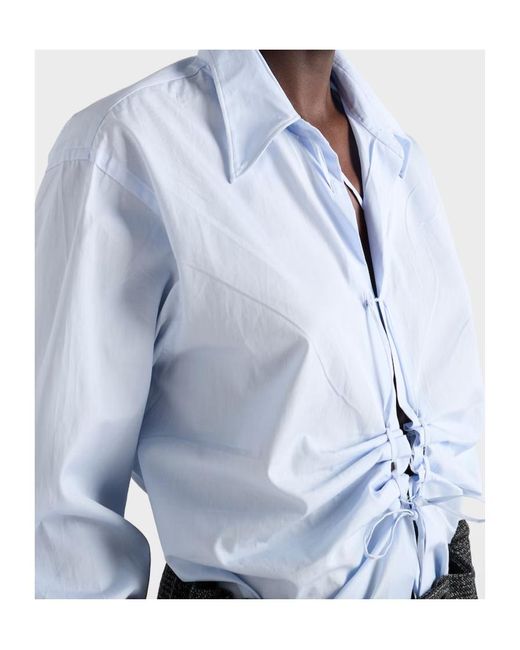 Prada Blue Light Fil-À-Fil Shirt
