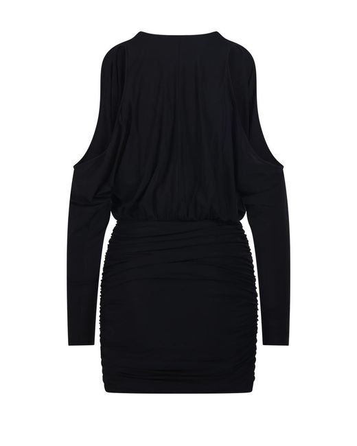 Amazuìn Blue Olivia Draped Mini Dress