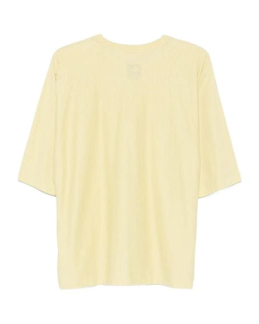 Homme Plissé Issey Miyake Yellow Boxy Short-Sleeve T-Shirt for men