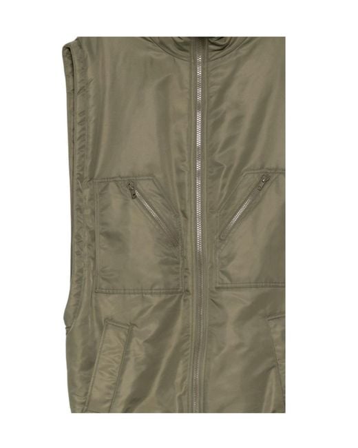 MM6 by Maison Margiela Green Zip-Up Vest