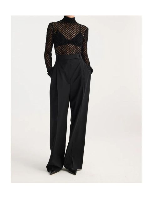 Rohe Blue Long-Sleeved Semi-Transparent Top