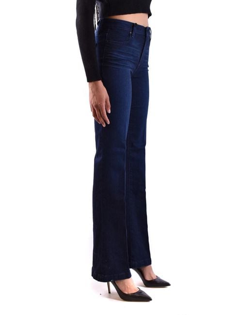 PAIGE Blue Belt-Strap Jeans