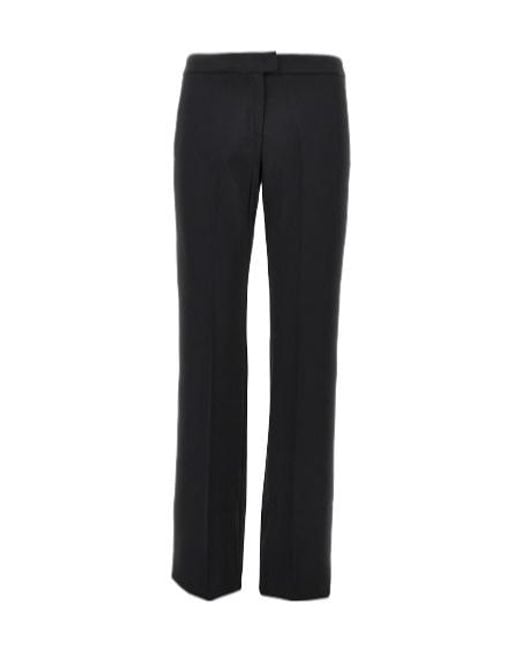 ANDAMANE Black Straight-Leg Casual Trousers