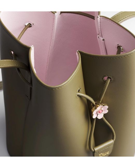 Dior Green Petit Trefle Mini Bucket Bag
